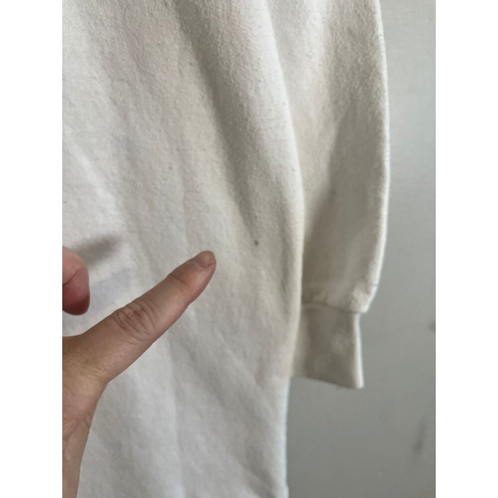 Vintage Christmas Sweatshirt White M Holiday Metallic Retro 80s Graphic Cartoon - Picture 14 of 14